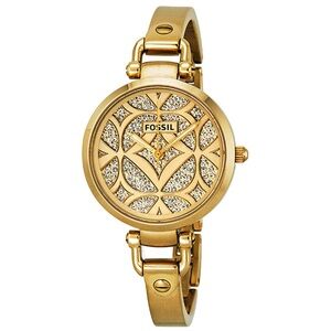 Georgia Crystal Pave Dial Gold-tone Ladies Watch. Pre-owned.